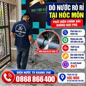 Dò Tìm Rò Rỉ Nước Tại Hóc Môn TPHCM – Điện Nước Tú Khang 24h