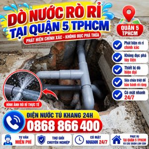 Siêu âm rò rỉ nước quận 5