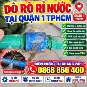 dò rò rỉ nước quận 1 Điện Nước Tú Khang 24h