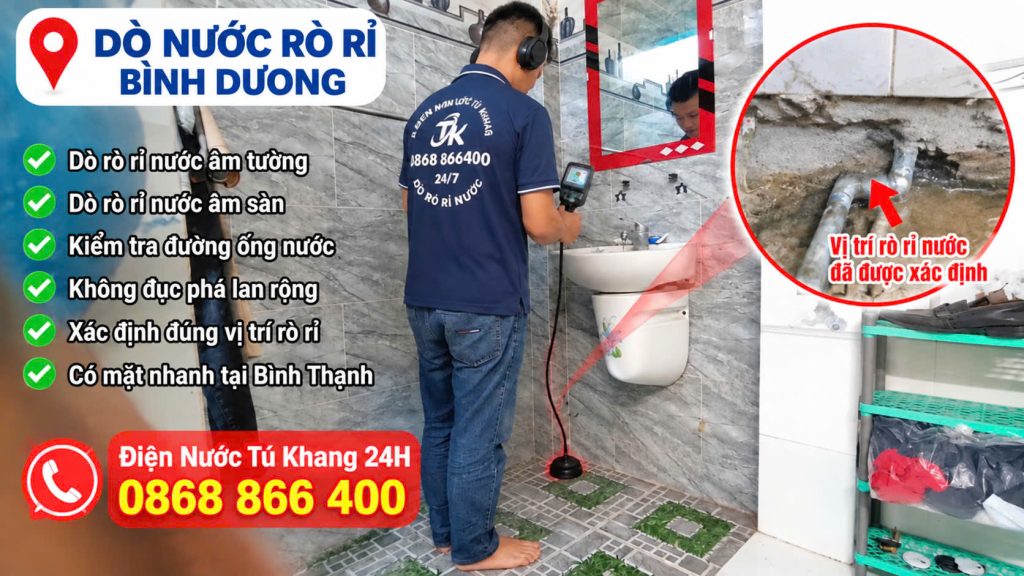 Dò rò rỉ nước ở Bình Dương