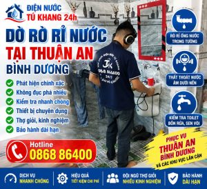 dò nước rò rỉ Thuận An Bình Dương
